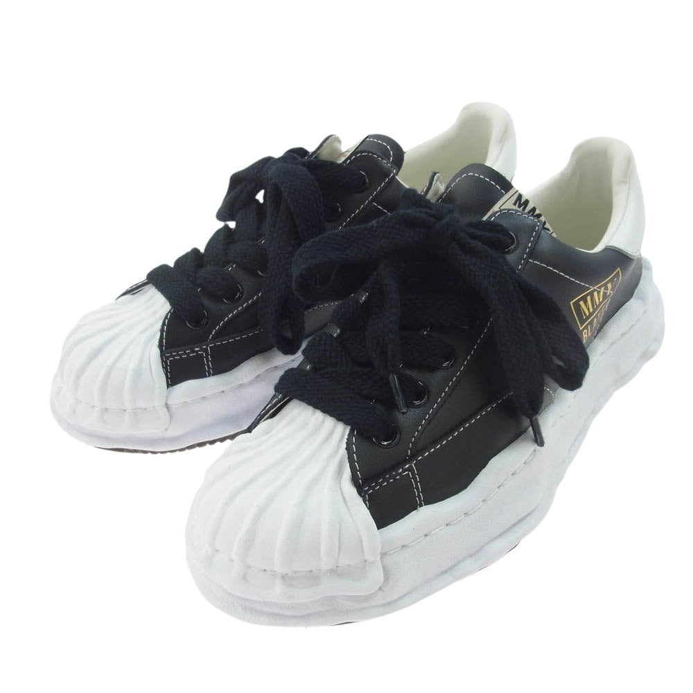 MIHARA YASUHIRO ミハラヤスヒロ A06FW702 BLAKEY OG Sole Leather Low-top Sneaker ブレイキー OG ソール レザー ロートップ スニーカー ブラック系 ホワイト系 43【新古品】【未使用】【中古】