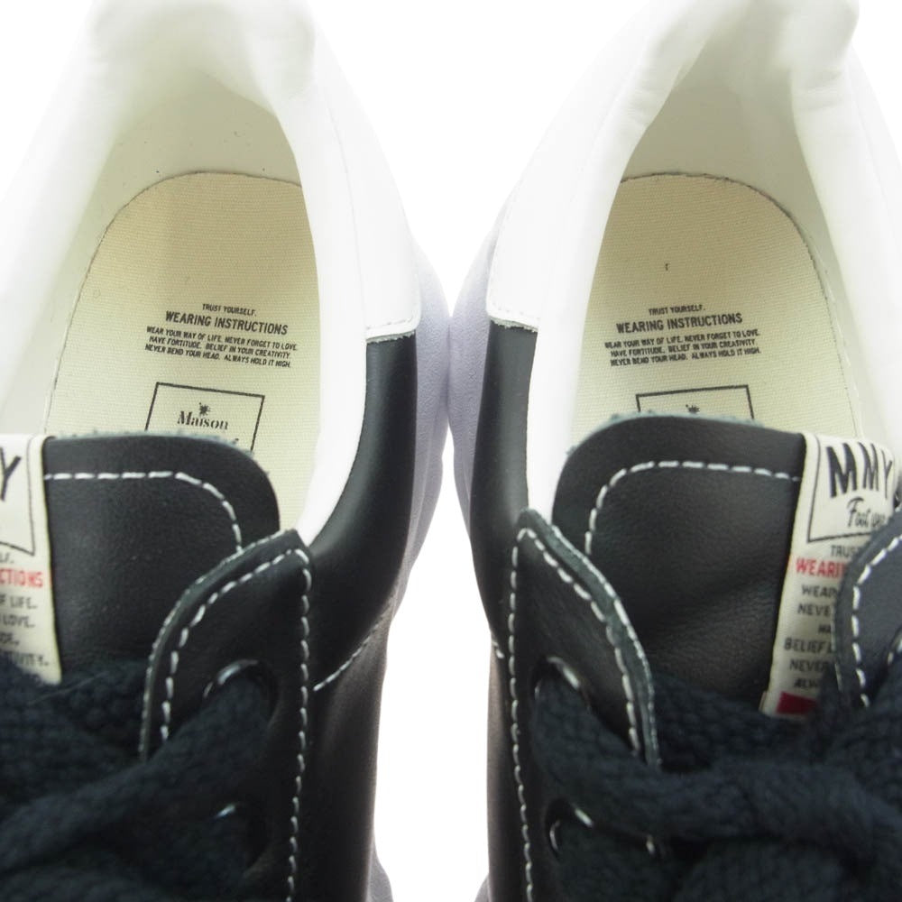 MIHARA YASUHIRO ミハラヤスヒロ A06FW702 BLAKEY OG Sole Leather Low-top Sneaker ブレイキー OG ソール レザー ロートップ スニーカー ブラック系 ホワイト系 43【新古品】【未使用】【中古】