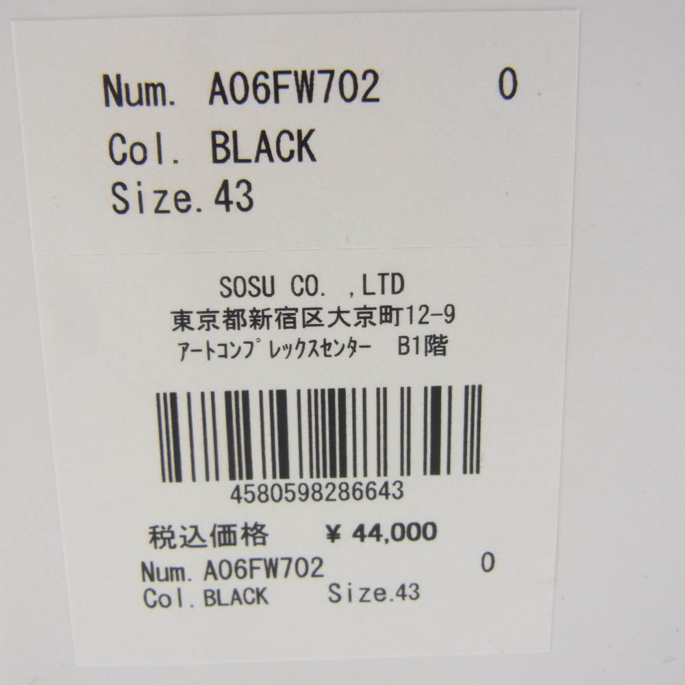 MIHARA YASUHIRO ミハラヤスヒロ A06FW702 BLAKEY OG Sole Leather Low-top Sneaker ブレイキー OG ソール レザー ロートップ スニーカー ブラック系 ホワイト系 43【新古品】【未使用】【中古】