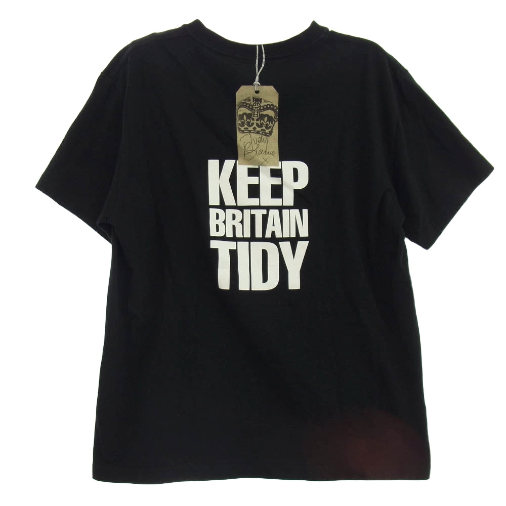 アヴェイラブル ノーウェアー KEEP BRITAIN TIDY TEE 半袖 tシャツ ブラック系 M【中古】