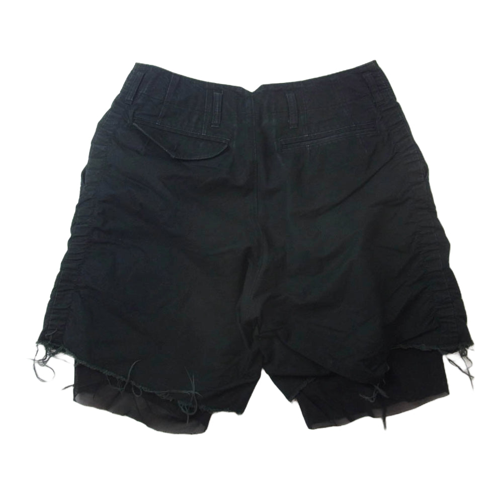 kolor カラー 12SCM-P11106 ショート パッカリング ハーフ パンツ ブラック系 1【中古】