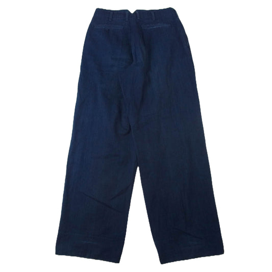 ワイズフォーメン MR-P02-083 アーカイブ タック ワイド デニム パンツ インディゴブルー系 S【中古】