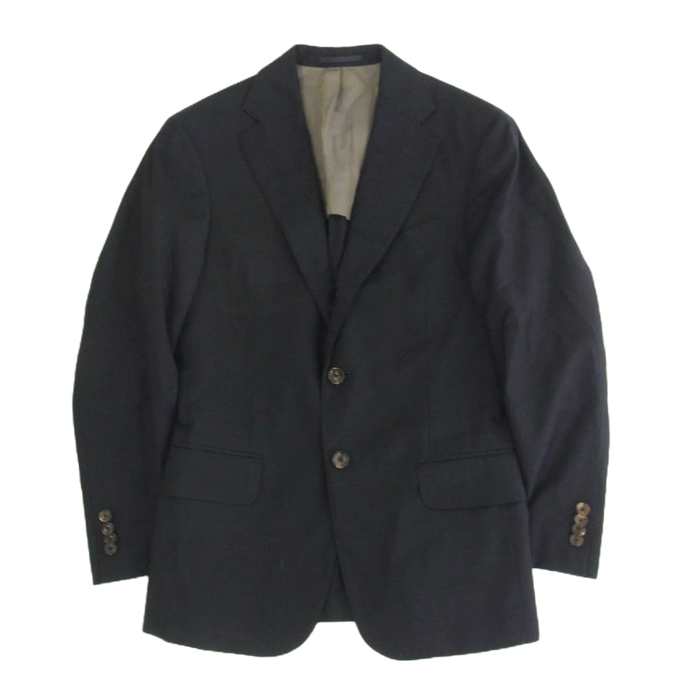 ボリオリ イタリア製 スーツ セットアップ テーラード ジャケット テーパード スラックス パンツ ブラック系 44【中古】