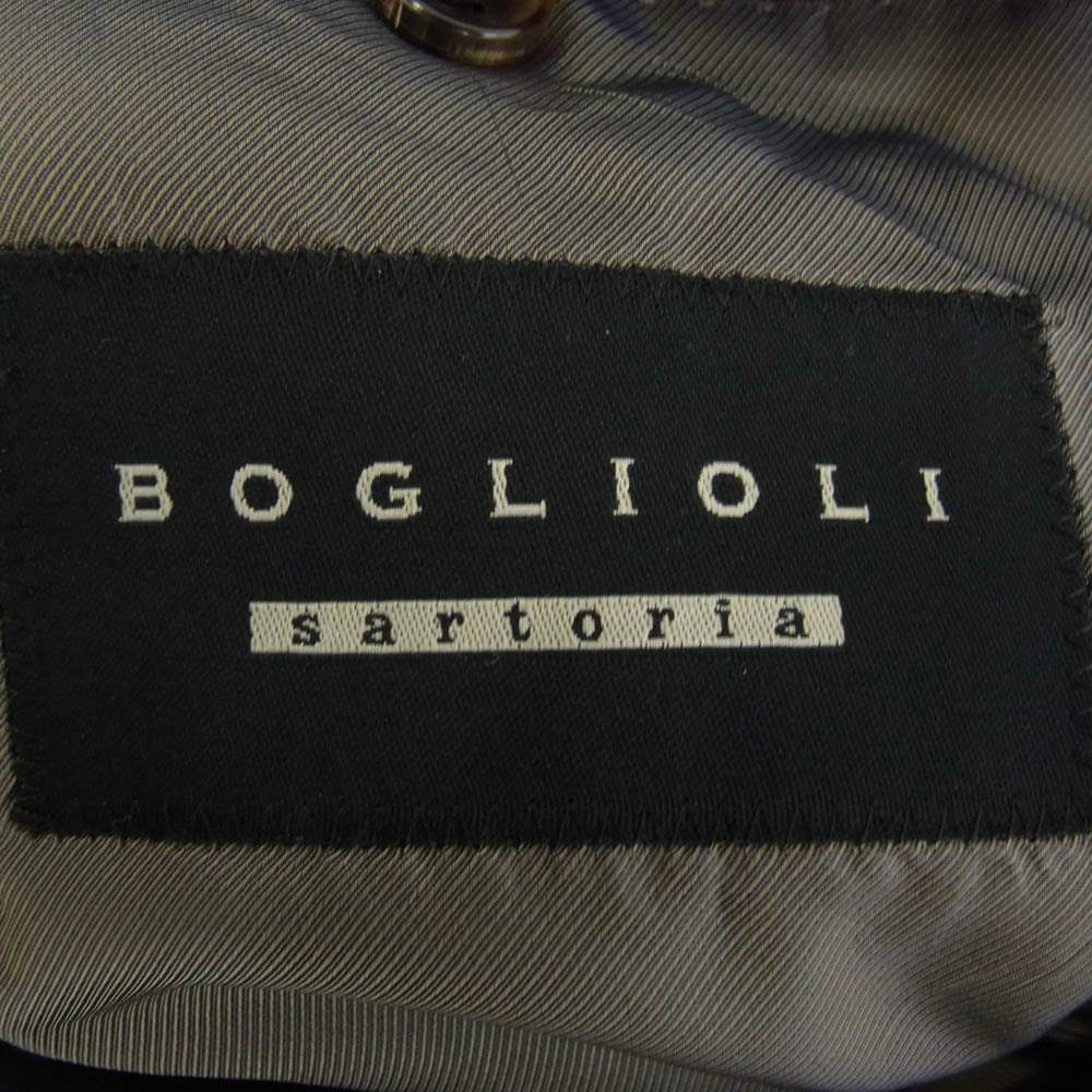 ボリオリ イタリア製 スーツ セットアップ テーラード ジャケット テーパード スラックス パンツ ブラック系 44【中古】