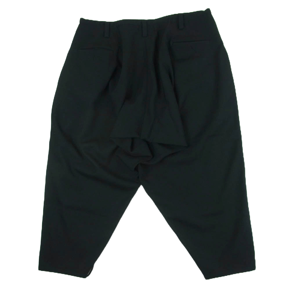 Yohji Yamamoto POUR HOMME ヨウジヤマモトプールオム 23AW HJ-P20-120 U-TWISTED HEM DRAPED ウール ワイド サルエル パンツ ブラック系 1【中古】