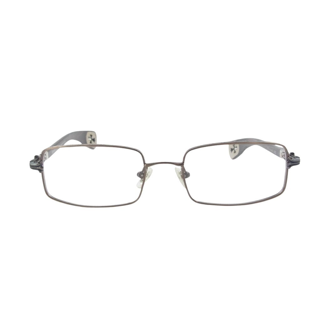 CHROME HEARTS クロムハーツ（原本無） BVB-WEB AXE エボニーウッド テンプル アイウェア 眼鏡 メガネ ブラウン系【中古】