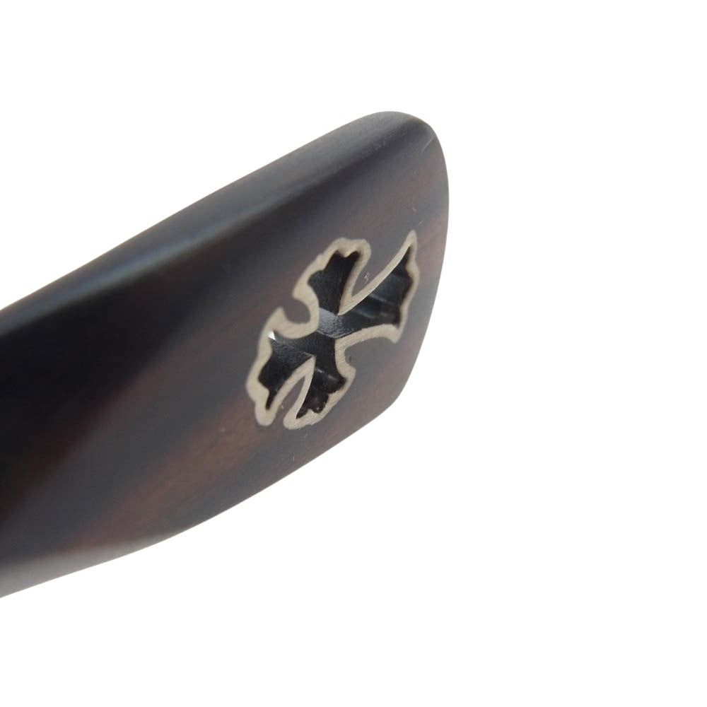 CHROME HEARTS クロムハーツ（原本無） BVB-WEB AXE エボニーウッド テンプル アイウェア 眼鏡 メガネ ブラウン系【中古】