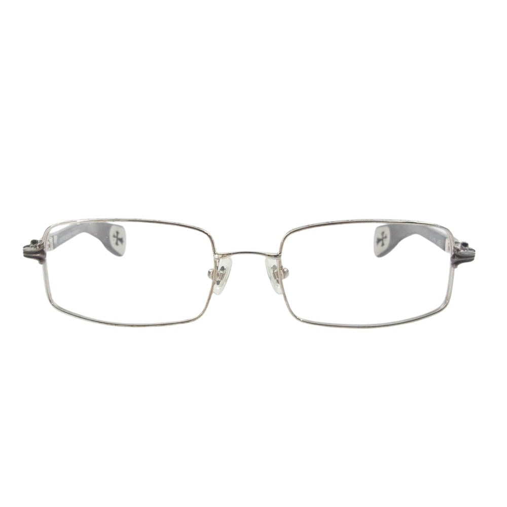 CHROME HEARTS クロムハーツ（原本無） SS-WEB AXE エボニーウッド テンプル アイウェア 眼鏡 メガネ ダークブラウン系【中古】