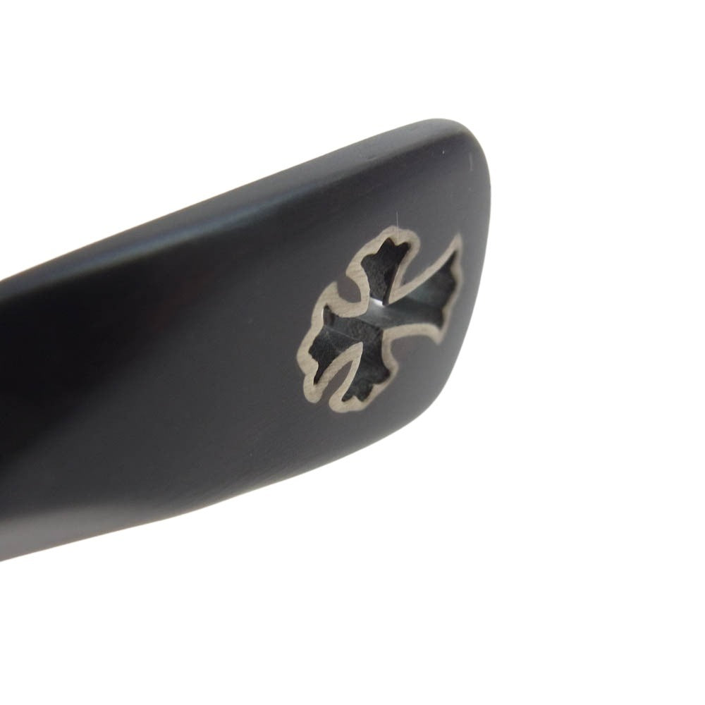 CHROME HEARTS クロムハーツ（原本無） SS-WEB AXE エボニーウッド テンプル アイウェア 眼鏡 メガネ ダークブラウン系【中古】
