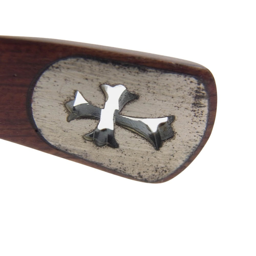 CHROME HEARTS クロムハーツ（原本無） WG-WMH AXE マホガニーウッドテンプル アイウェア 眼鏡 メガネ ブラウン系【中古】