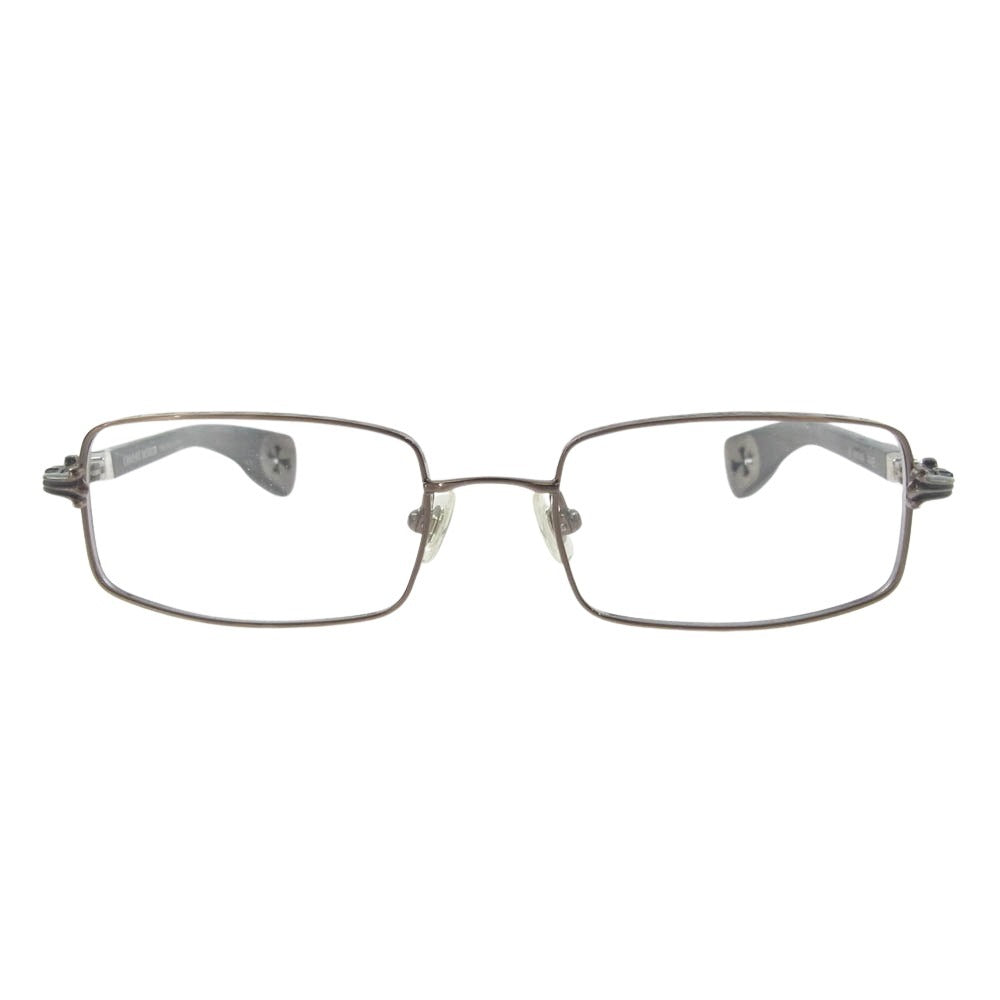 CHROME HEARTS クロムハーツ（原本無） BVB-WEB AXE エボニーウッド テンプル アイウェア 眼鏡 メガネ ダークブラウン系【中古】