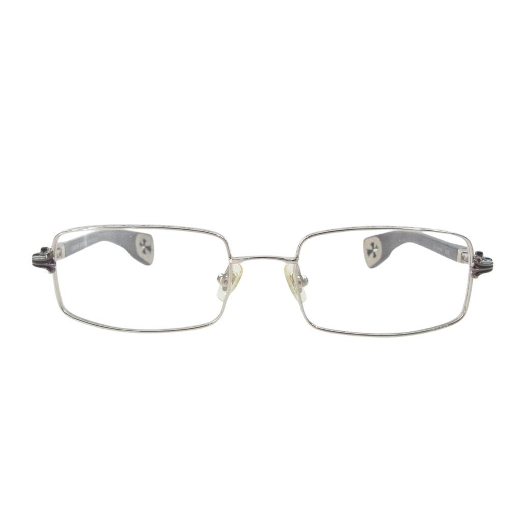 CHROME HEARTS クロムハーツ（原本無） SS-WEB AXE エボニーウッド テンプル アイウェア 眼鏡 メガネ ダークブラウン系【中古】