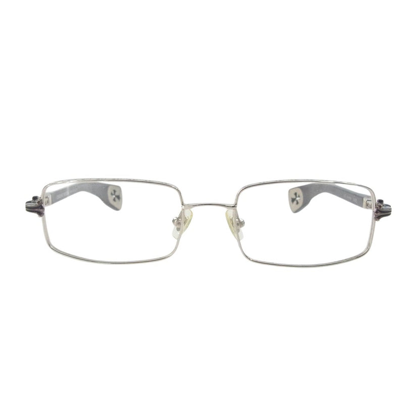 CHROME HEARTS クロムハーツ（原本無） SS-WEB AXE エボニーウッド テンプル アイウェア 眼鏡 メガネ ダークブラウン系【中古】