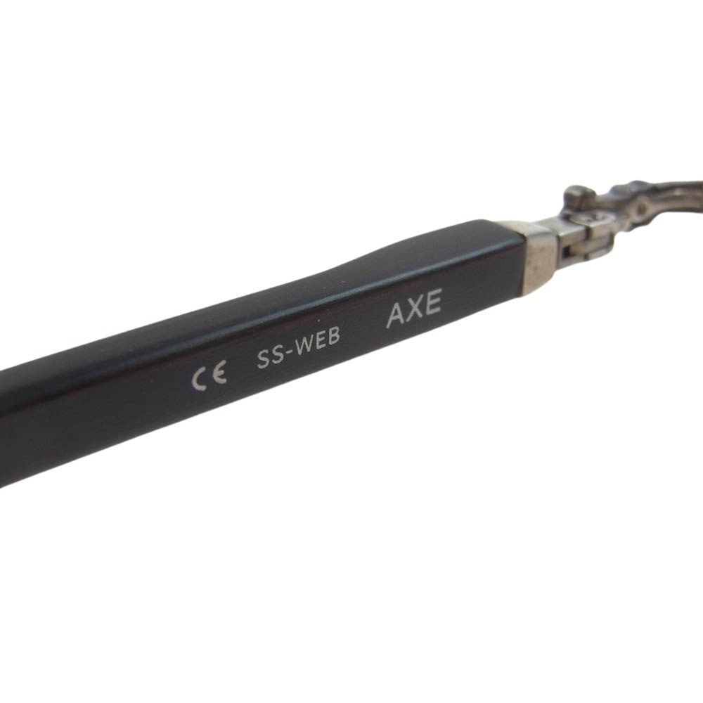 CHROME HEARTS クロムハーツ（原本無） SS-WEB AXE エボニーウッド テンプル アイウェア 眼鏡 メガネ ダークブラウン系【中古】