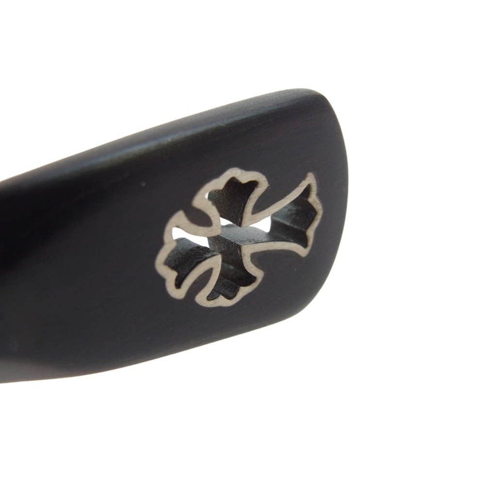 CHROME HEARTS クロムハーツ（原本無） SS-WEB AXE エボニーウッド テンプル アイウェア 眼鏡 メガネ ダークブラウン系【中古】