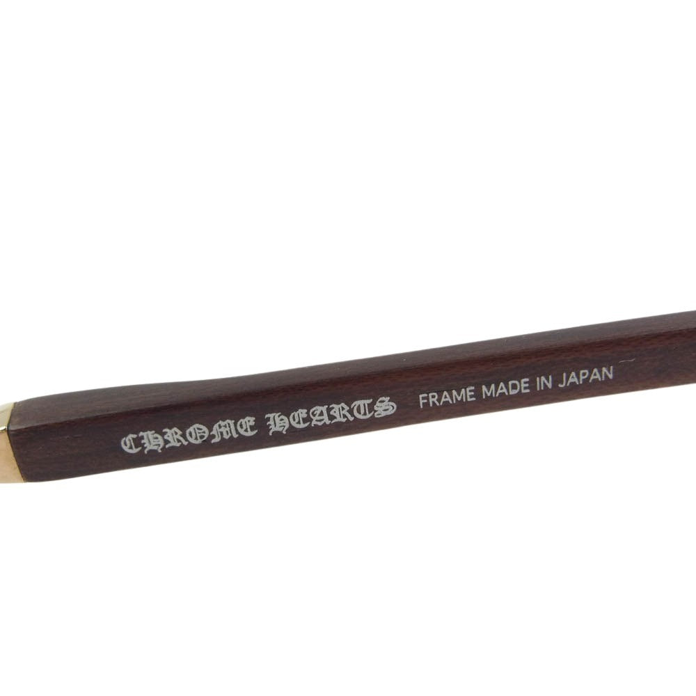 CHROME HEARTS クロムハーツ（原本無） WG-WMH AXE マホガニーウッドテンプル アイウェア 眼鏡 メガネ ブラウン系【中古】
