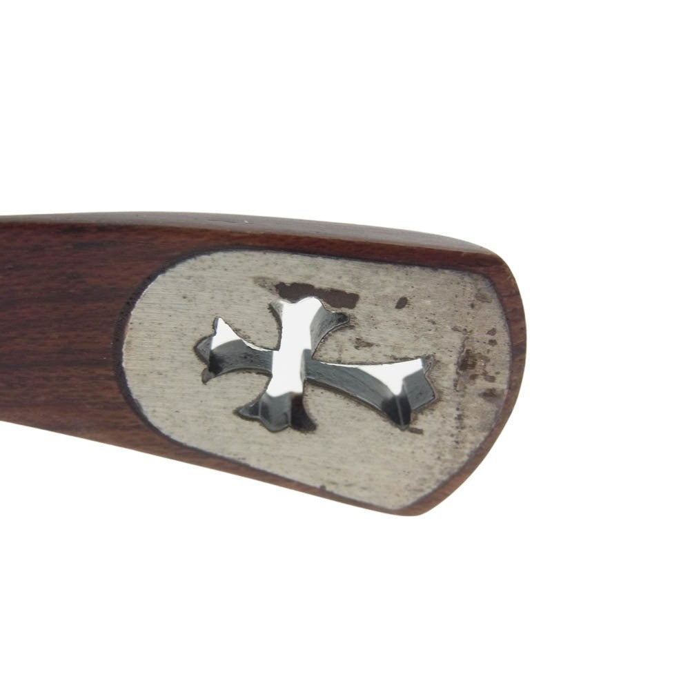 CHROME HEARTS クロムハーツ（原本無） WG-WMH AXE マホガニーウッドテンプル アイウェア 眼鏡 メガネ ブラウン系【中古】