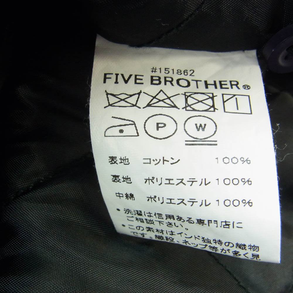 FIVE BROTHER ファイブブラザー チェック 中綿 ヘビーネル シャツ ジャケット マルチカラー系 M【中古】
