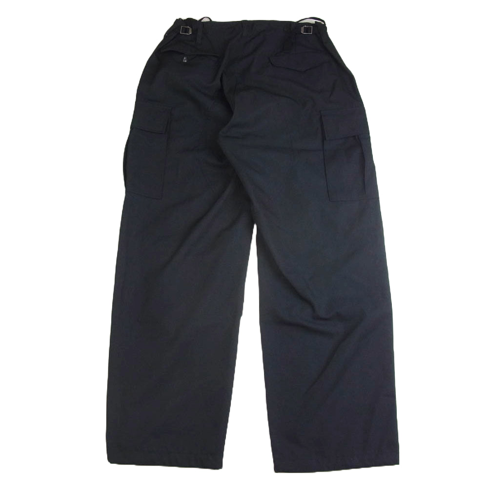 ワイルドライフテイラー ドライ ウーステッド ワイド カーゴ パンツ ダークネイビー系 M【中古】