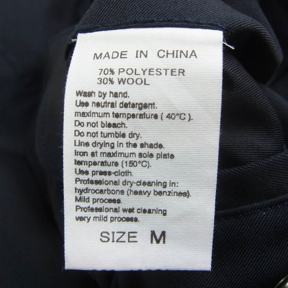 ワイルドライフテイラー ドライ ウーステッド ワイド カーゴ パンツ ダークネイビー系 M【中古】