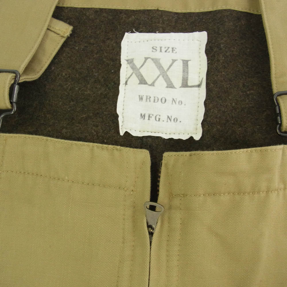 WEIRDO ウィアード WRD-22-AW-03 PSYCHO FLAMES - OVERALL サイコフレイムス オーバーオール カーキブラウン系 XXL【極上美品】【中古】