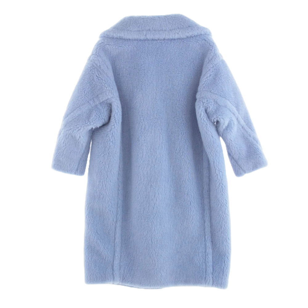 MAX MARA マックスマーラ 2310110331 TEDGIRL テッドガール アイコンコート テディベア コート ライトブルー系 XS【美品】【中古】