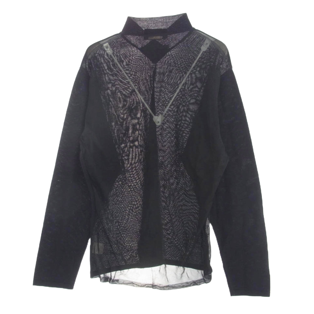 JEAN-PAUL GAULTIER ジャンポールゴルチエ EQUATOR メッシュ 切替 ニット ブラック系 54【中古】