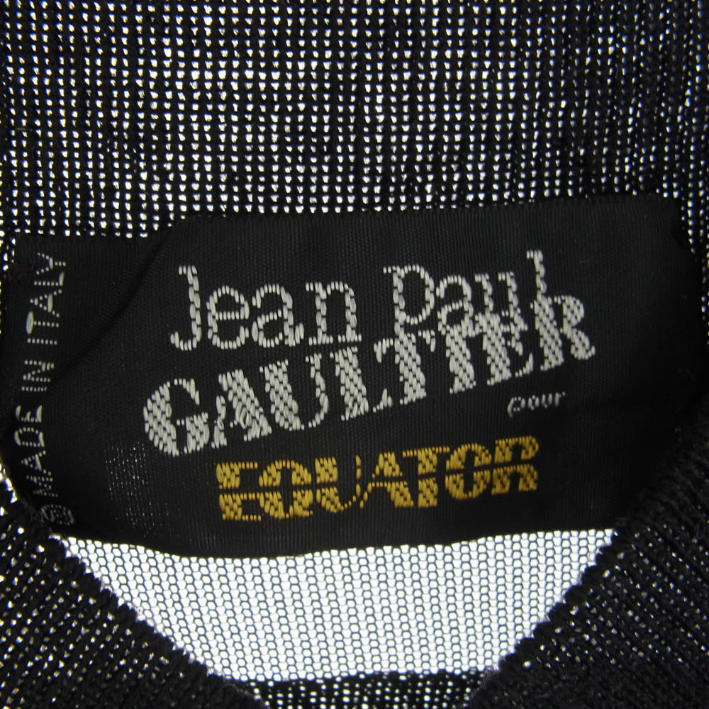 JEAN-PAUL GAULTIER ジャンポールゴルチエ EQUATOR メッシュ 切替 ニット ブラック系 54【中古】
