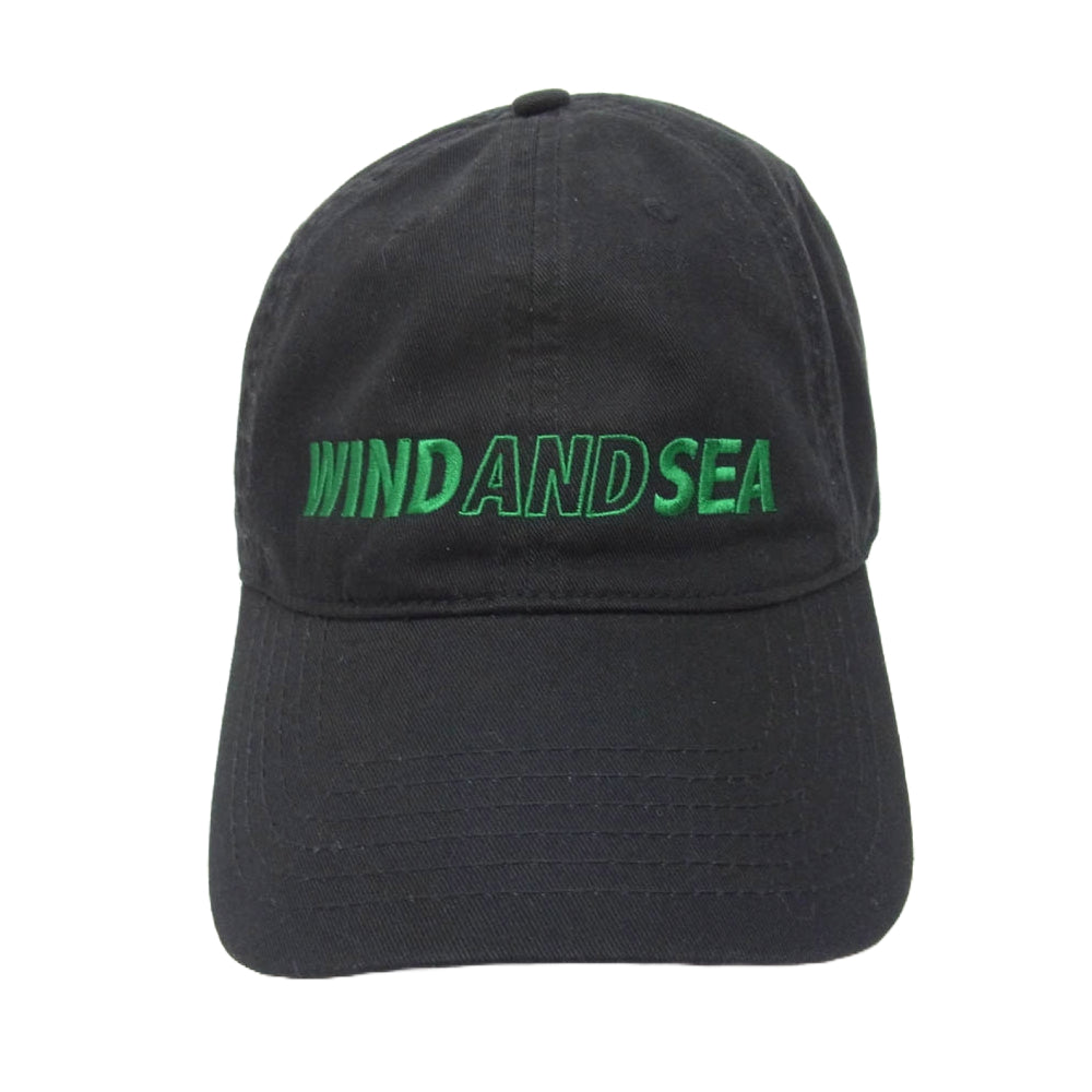 WIND AND SEA ウィンダンシー WDS-O-YAS-24-Q4-04 ロゴ刺繡 6パネル キャップ ブラック系【中古】