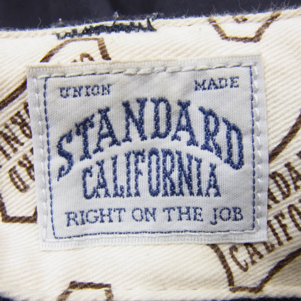 STANDARD CALIFORNIA スタンダードカリフォルニア WORK PANTS コットン ワーク パンツ ワイド テーパード ネイビー系 34【中古】
