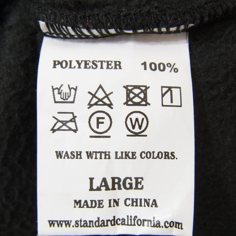 STANDARD CALIFORNIA スタンダードカリフォルニア FLEECE PANTS マイクロ フリース パンツ ブラック系 L【中古】