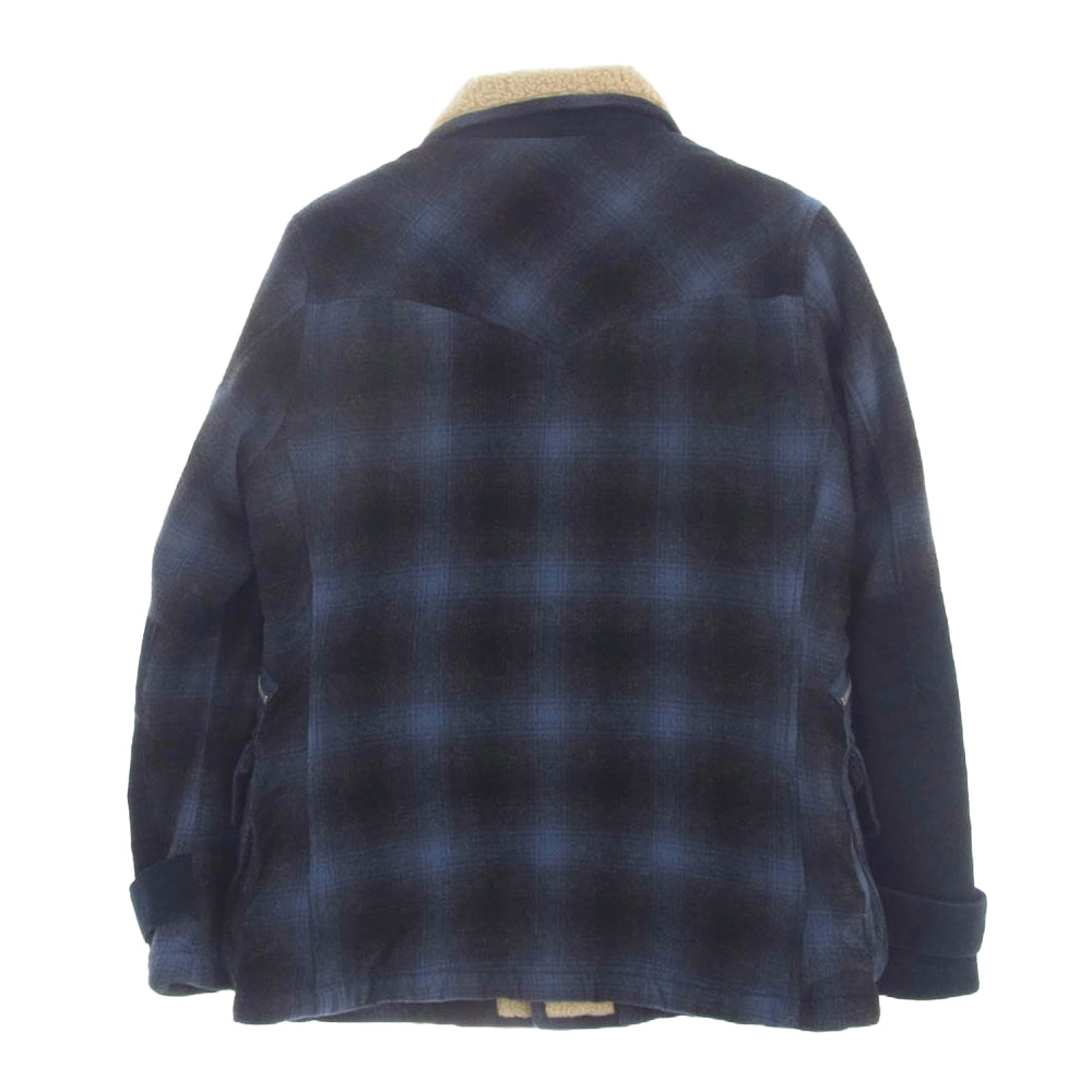 nonnative ノンネイティブ NN-JU2206 LOGGER COAT ロガー コート チェック柄 コーデュロイ切替 裏地ボア ネイビー系 ブルー系 1【中古】