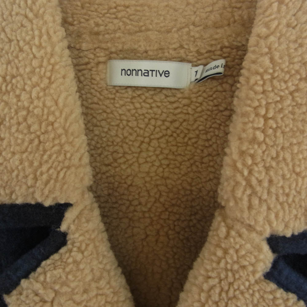 nonnative ノンネイティブ NN-JU2206 LOGGER COAT ロガー コート チェック柄 コーデュロイ切替 裏地ボア ネイビー系 ブルー系 1【中古】