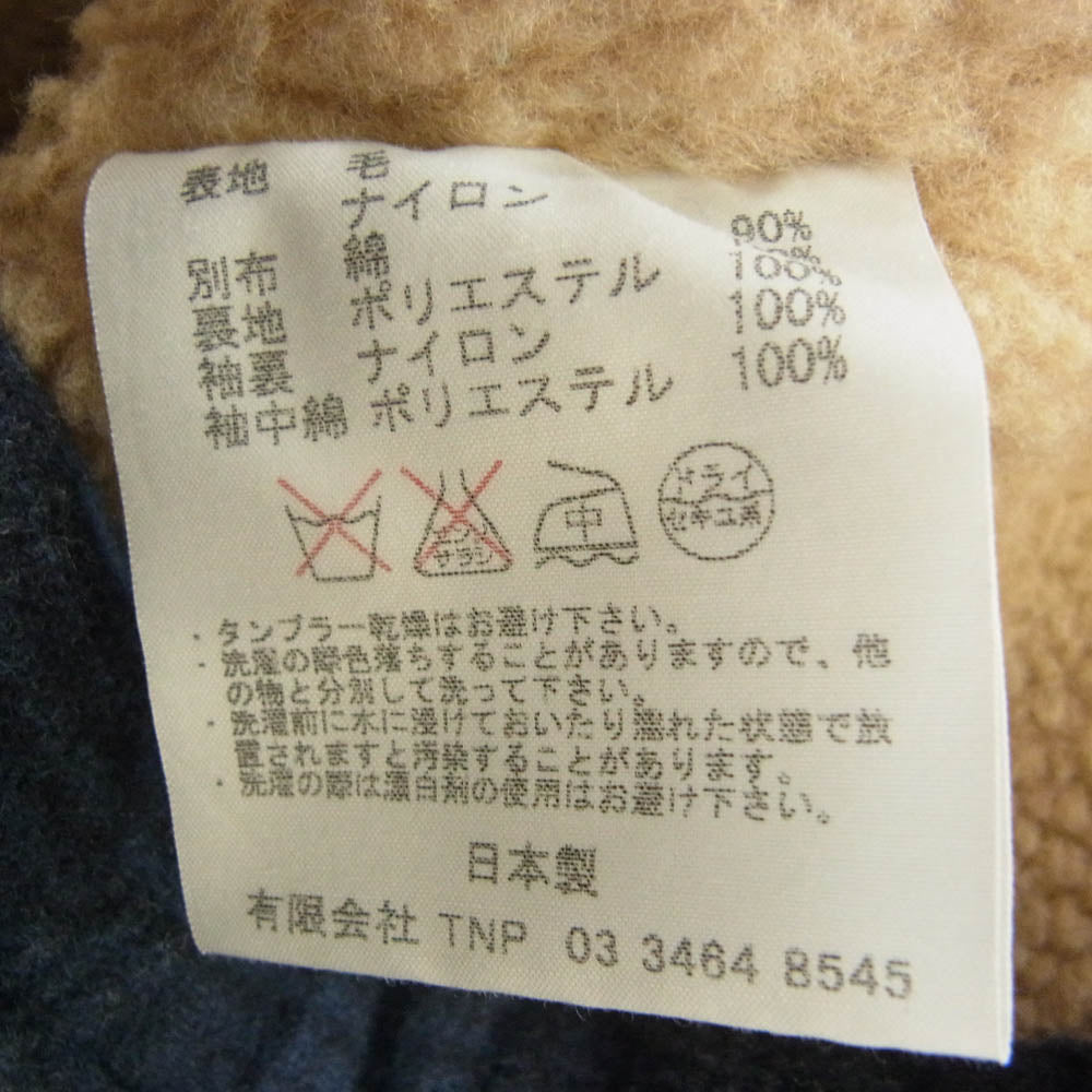 nonnative ノンネイティブ NN-JU2206 LOGGER COAT ロガー コート チェック柄 コーデュロイ切替 裏地ボア ネイビー系 ブルー系 1【中古】