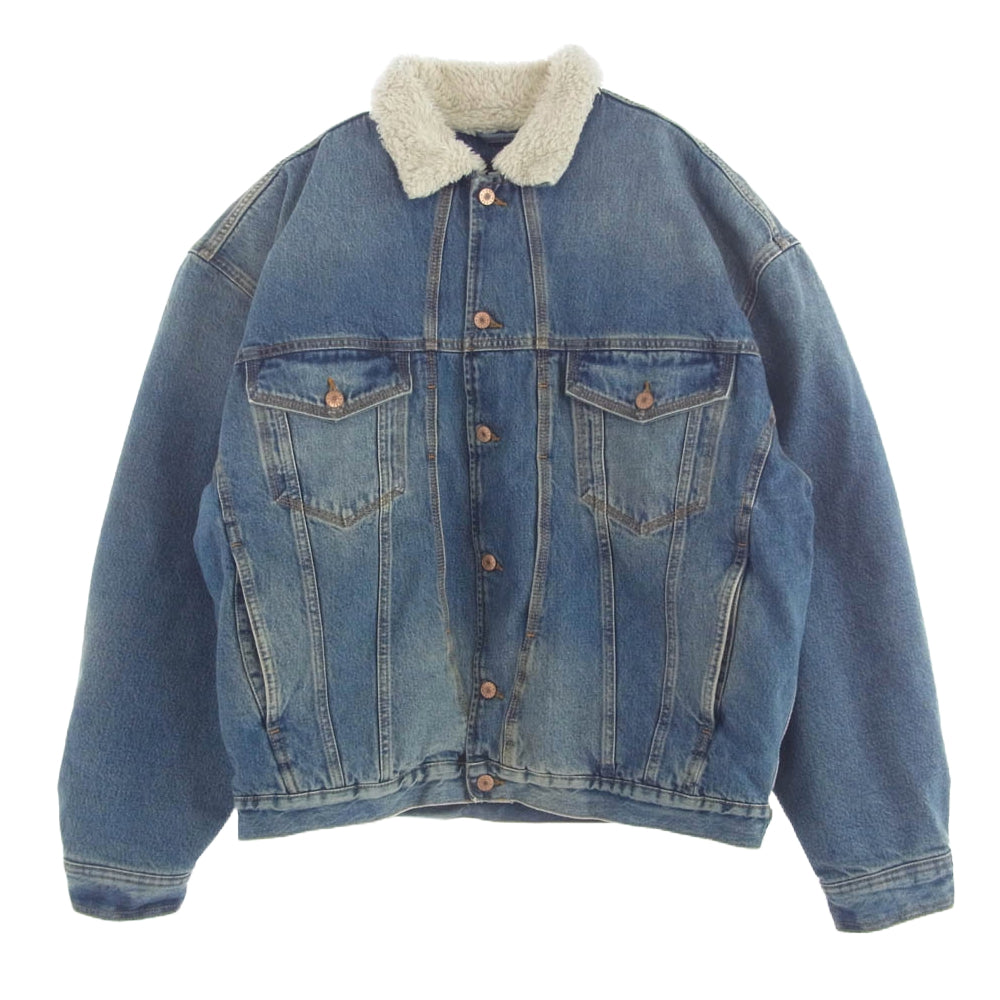DIESEL ディーゼル D-RESKY 00SXZS-0SAWD ボア デニム ジャケット ライトブルー系 XXL【中古】