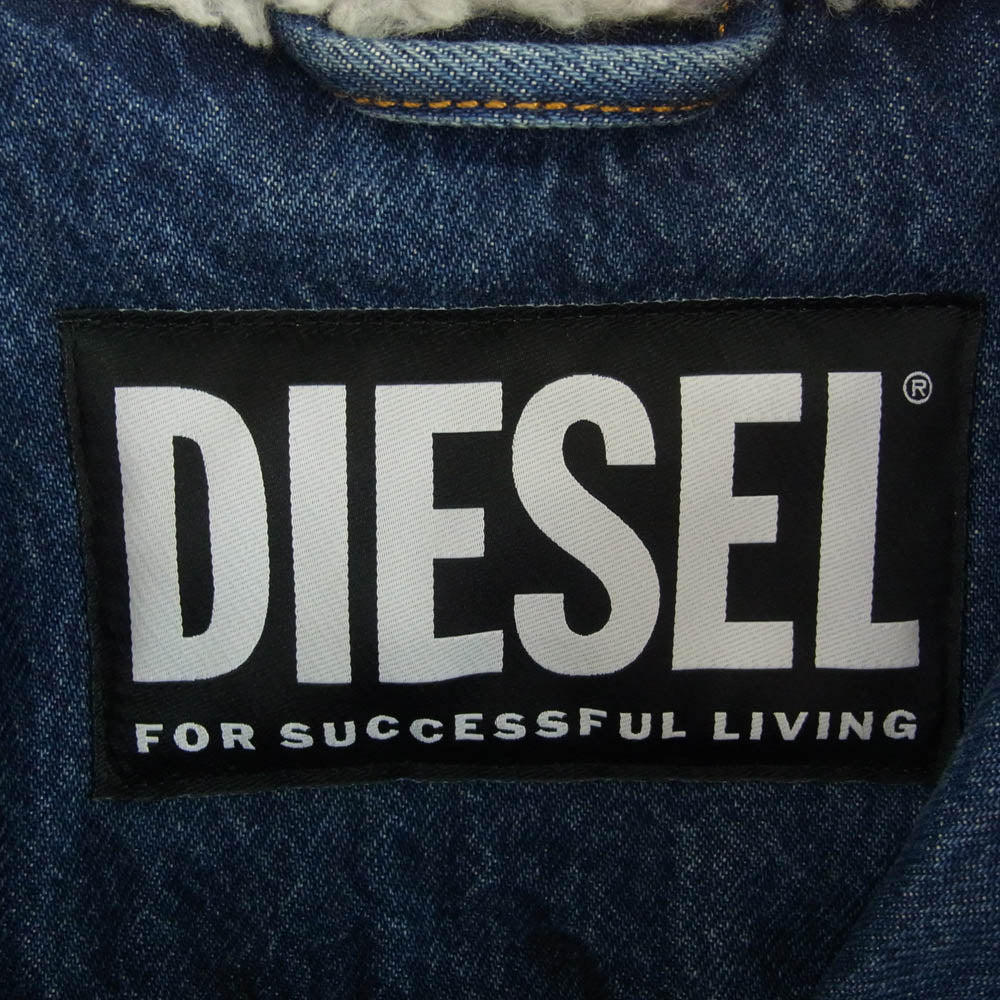 DIESEL ディーゼル D-RESKY 00SXZS-0SAWD ボア デニム ジャケット ライトブルー系 XXL【中古】