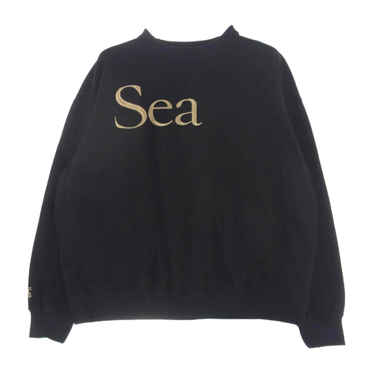 WIND AND SEA ウィンダンシー WDS-O-FAL-24-Q1-CS-04 クルーネック スウェット ロゴ刺繍 ブラック系 M【中古】