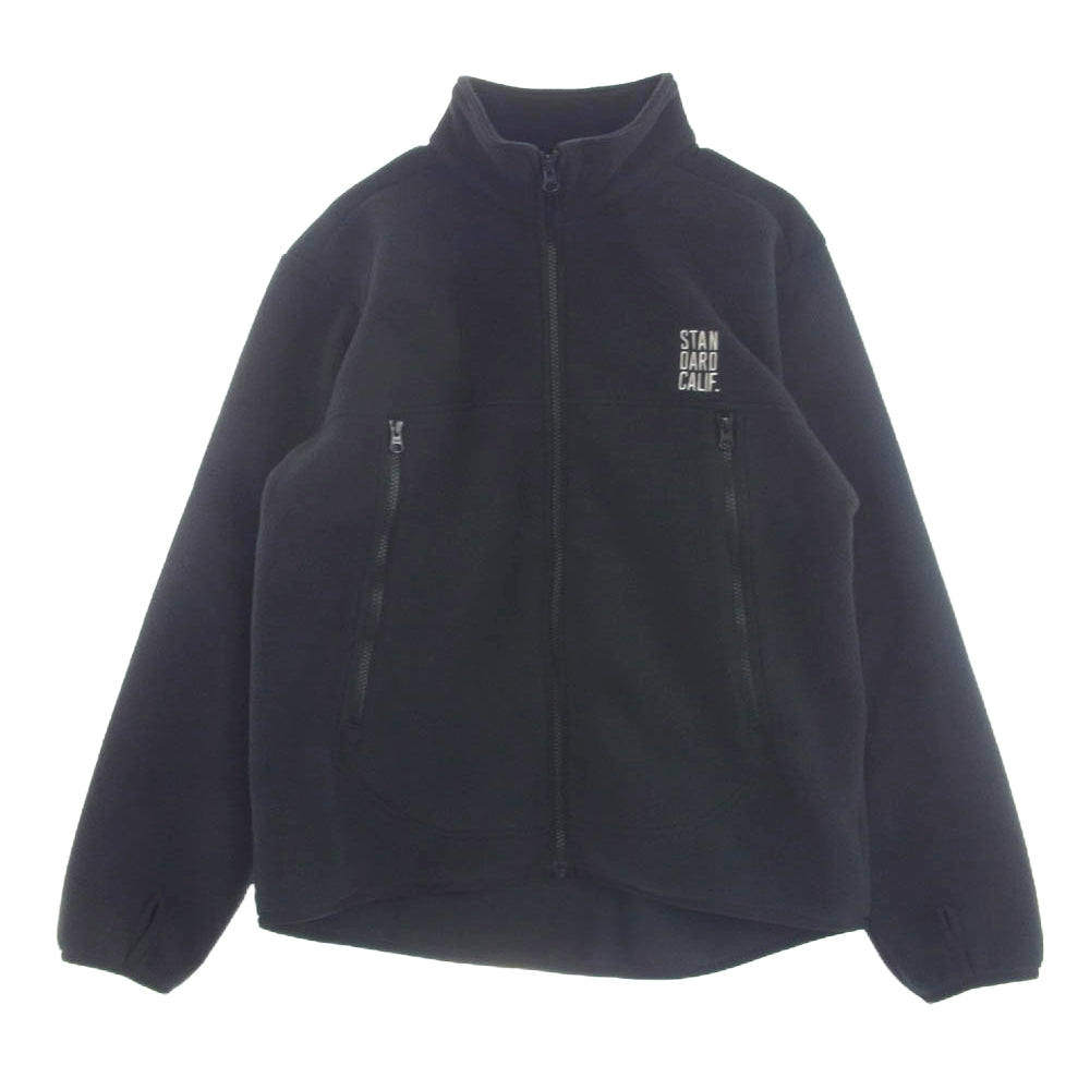 STANDARD CALIFORNIA スタンダードカリフォルニア SD FLEECE JACKETロゴ刺繍フリース ジップアップ ジャケット ブラック系 M【中古】