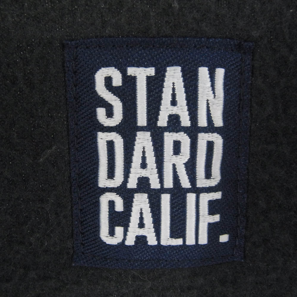 STANDARD CALIFORNIA スタンダードカリフォルニア SD FLEECE JACKETロゴ刺繍フリース ジップアップ ジャケット ブラック系 M【中古】