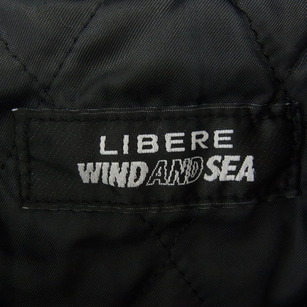 WIND AND SEA ウィンダンシー WDS X LIBERE WORK ZIP-UP JACKET 中綿 ジップアップ フーディ デニムブルゾン ブラック系 M【美品】【中古】