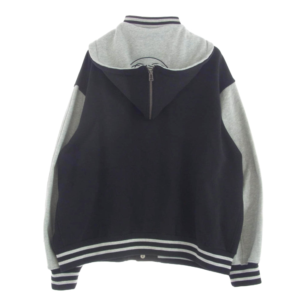 FACETASM ファセッタズム 24SS × FRUIT OF THE LOOM STADIUM JACKET フーデッド スタジアム ジャケット ブラック系 4【中古】