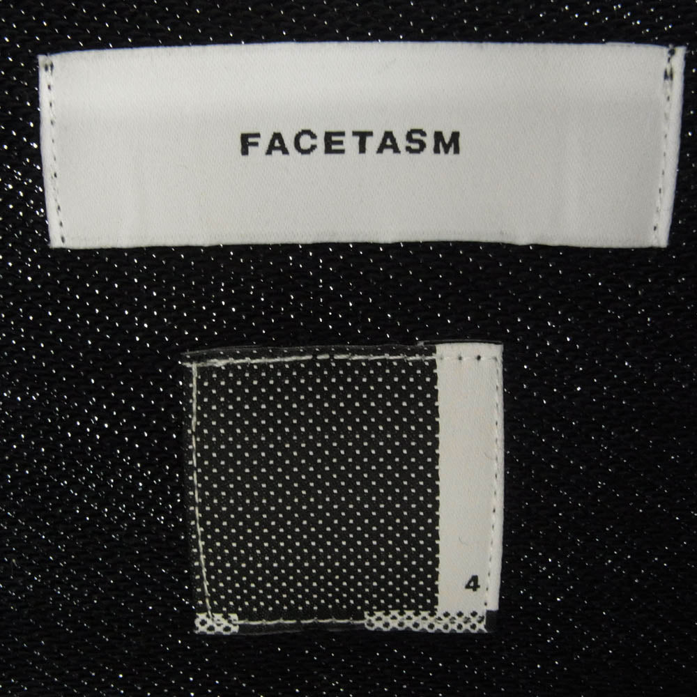 FACETASM ファセッタズム 24SS × FRUIT OF THE LOOM STADIUM JACKET フーデッド スタジアム ジャケット ブラック系 4【中古】