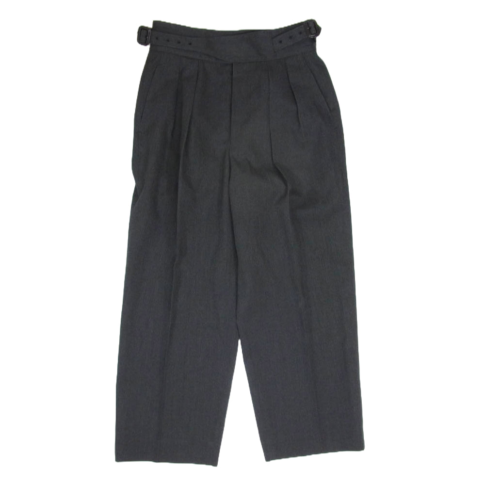 THE RERACS ザリラクス 23AW 23FW-REPT-186-J THE GURKHA メリノウール ギャバジン グルカ スラックス ウエスト ベルトバックル グレー系 46【中古】