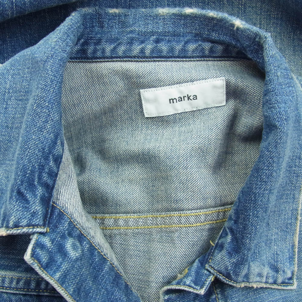 marka マーカ 24SS M24A-04BL21C TYPE1 DENIM JACKET USED WASHED ユーズドウォッシュ加工 デニム ジャケット インディゴブルー系 1【中古】