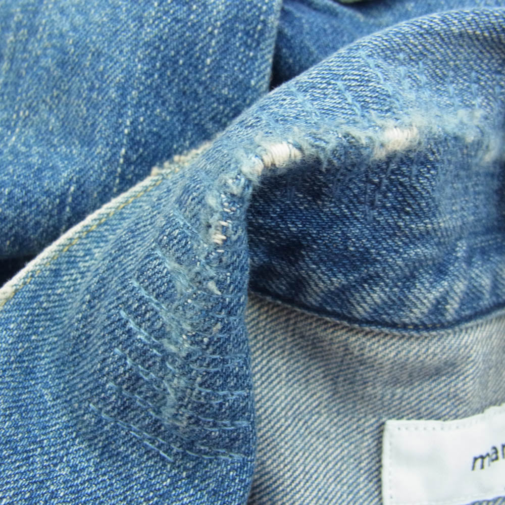 marka マーカ 24SS M24A-04BL21C TYPE1 DENIM JACKET USED WASHED ユーズドウォッシュ加工 デニム ジャケット インディゴブルー系 1【中古】