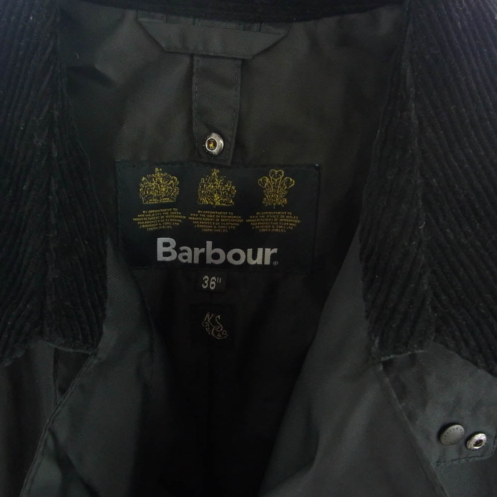 KAPTAIN SUNSHINE キャプテンサンシャイン 21AW 2102448 × BARBOUR バブアー 3/4 coat キャプテンサンシャイン オイルド コート ブラック系 36【中古】