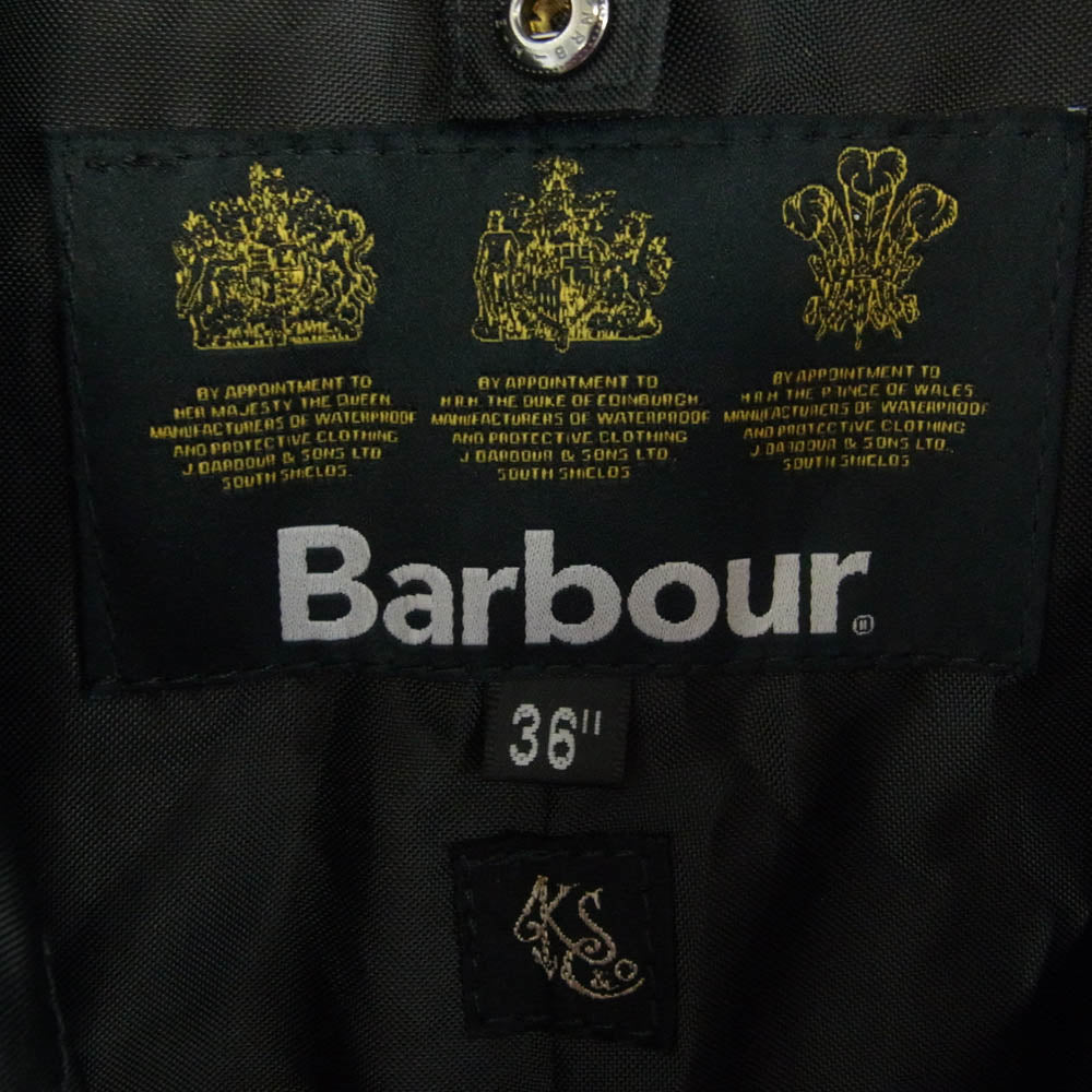 KAPTAIN SUNSHINE キャプテンサンシャイン 21AW 2102448 × BARBOUR バブアー 3/4 coat キャプテンサンシャイン オイルド コート ブラック系 36【中古】