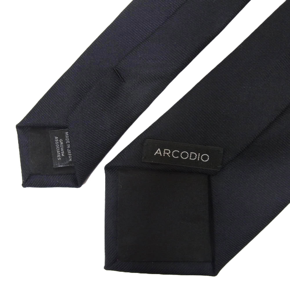 アルコディオ 干場義雅氏 監修 Loro Piana Fabric CASHMERE AWARD カシミヤ タイ ネクタイ ブラック系【新古品】【未使用】【中古】