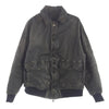 ISAMUKATAYAMA BACKLASH イサムカタヤマバックラッシュ 2126-02 JAPAN STEER WHITE+MIMOSA/TANNED GARMENT-DYED+USED-PROCESSED A-2 FLIGHT JACKET ジャパンステアー ミモザ製品染め USED加工 A-2 フライト ジャケット ブラック系 XS【極上美品】【中古】