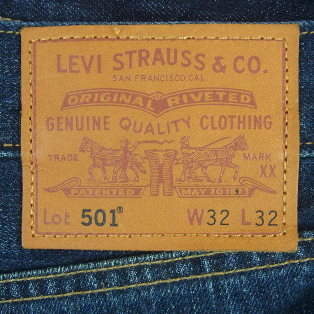 Levi's リーバイス 00501-1485 PREMIUM プレミアム 501 ボタンフライ レギュラー ストレート デニム パンツ インディゴブルー系 W32 L32【中古】